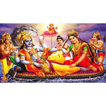 Lord Vishnu with Hanuman